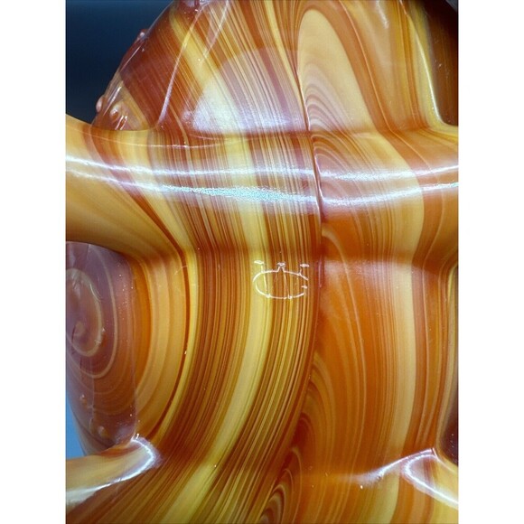 VTG Westmoreland Amberina Red Orange Slag Glass Open Sleigh 9” Glows - Picture 8 of 11